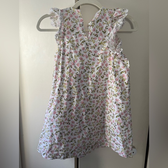 Crewcuts White Dress with Pink and Green Floral Pattern- Size 8 - Picture 2 of 3